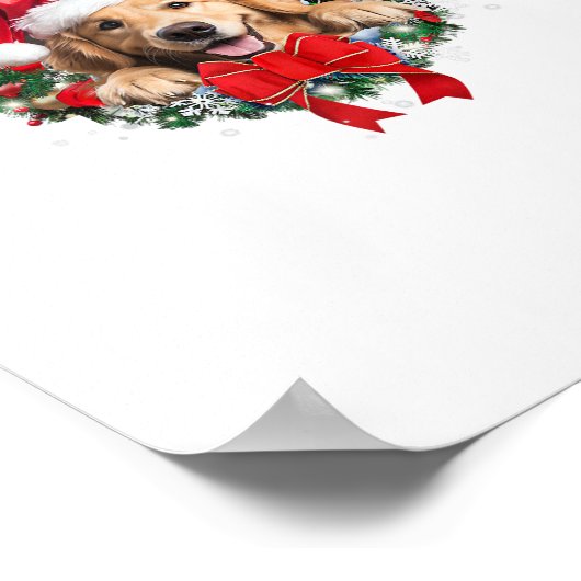 Golden Retriever Kerstkrans Decoratie Kerstmis (Hoek)