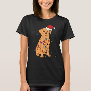 Golden Retriever kerstlampjes T-shirt