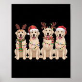 Golden Retriever Kerstlicht Gouden Hond Christus Poster (Voorkant)