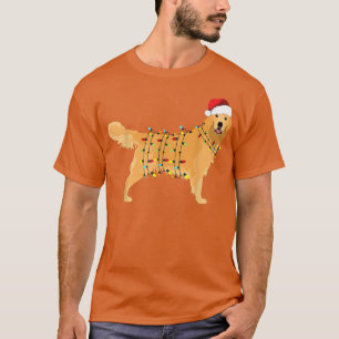 Golden Retriever Kerstlicht Merry Xmas Dog Lo T-shirt