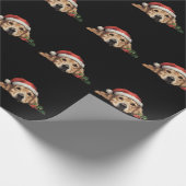 Golden Retriever Kerstman Hoed Hond Kerstmis Cadeaupapier (Hoek)