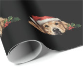 Golden Retriever Kerstman Hoed Hond Kerstmis Cadeaupapier (Rol Hoek)