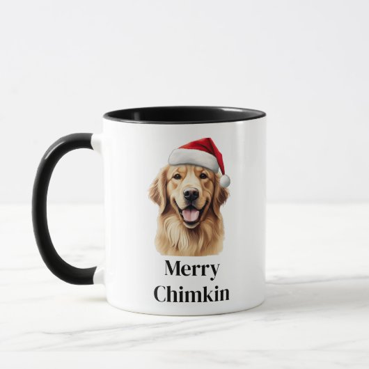 Golden Retriever Kerstman Hoed Kerstmis Mok (Links)