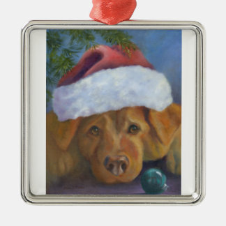 Golden Retriever kerstmandief Metalen Ornament