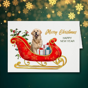 Golden Retriever-kerstminkaart