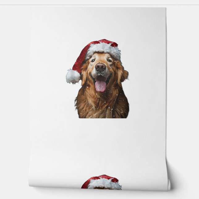 Golden Retriever Kerstmis Behang (Afrollen)