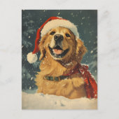 Golden Retriever Kerstmis Briefkaart (Voorkant)