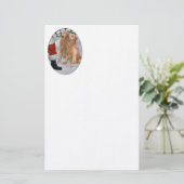 Golden Retriever Kerstmis Briefpapier (Staand voorkant)