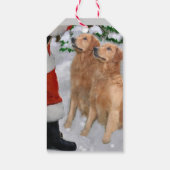 Golden Retriever Kerstmis Cadeaulabel (Achterkant)