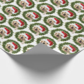 Golden Retriever Kerstmis Cadeaupapier (Hoek)