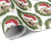 Golden Retriever Kerstmis Cadeaupapier (Rol Hoek)