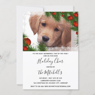 Golden Retriever Kerstmis - Cute Holiday Dog Puppy Kaart