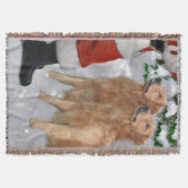 Golden Retriever Kerstmis Deken (Voorkant)