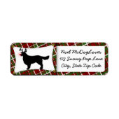 Golden Retriever Kerstmis Etiket (Voorkant)