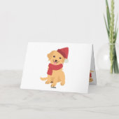 Golden Retriever Kerstmis Feestdagen Kaart (Achterkant)