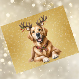 Golden Retriever Kerstmis Feestdagenkaart