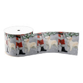 Golden Retriever Kerstmis Grosgrain Lint (Spoel)