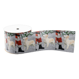 Golden Retriever Kerstmis Grosgrain Lint