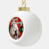 Golden Retriever Kerstmis Keramische Bal Ornament (Rechts)