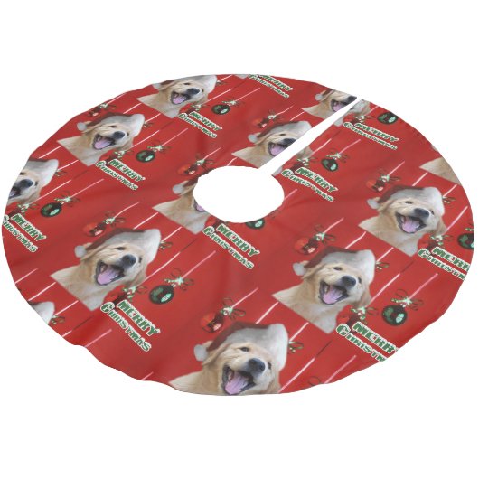 Golden Retriever Kerstmis Kerstboom Rok (Gekanteld)