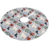 Golden Retriever Kerstmis Kerstboom Rok (Gekanteld)