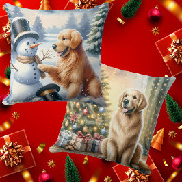 Golden Retriever Kerstmis Kussen