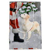 Golden Retriever Kerstmis Medium Cadeauzakje (Voorkant)