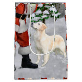 Golden Retriever Kerstmis Medium Cadeauzakje (Achterkant)