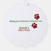 Golden Retriever Kerstmis Ornament Kaart (Achterkant)