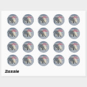 Golden Retriever Kerstmis Ronde Sticker (Vel)