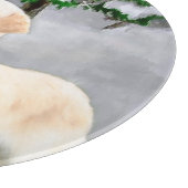 Golden Retriever Kerstmis Snijplank (Hoek)