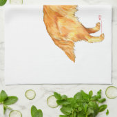 Golden Retriever Kerstmis Theedoek (Gevouwen)