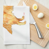 Golden Retriever Kerstmis Theedoek (Quarter Fold)