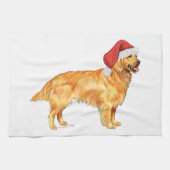 Golden Retriever Kerstmis Theedoek (Horizontaal)