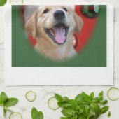 Golden Retriever Kerstmis Theedoek (Gevouwen)