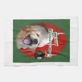 Golden Retriever Kerstmis Theedoek (Horizontaal)