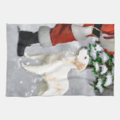 Golden Retriever Kerstmis Theedoek (Horizontaal)