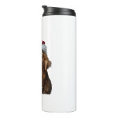 Golden Retriever Kerstmis Thermosbeker (Geroteerd rechts)