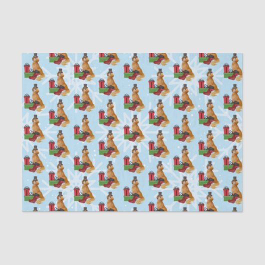 Golden Retriever Kerstmis Tissuepapier (Voorkant)
