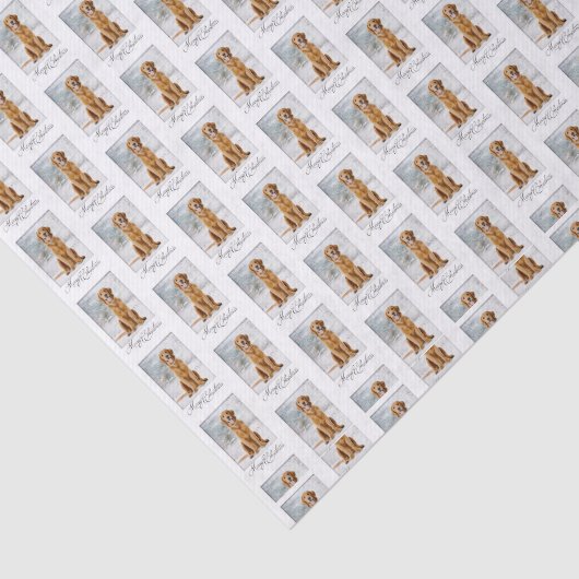 Golden Retriever kerstpapier Tissuepapier (Detail)