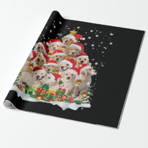 Golden Retriever kerstpremie Cadeaupapier
