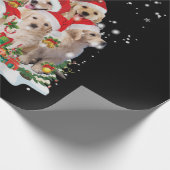 Golden Retriever kerstpremie Cadeaupapier (Hoek)