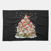 Golden Retriever kerstpremie Theedoek (Horizontaal)