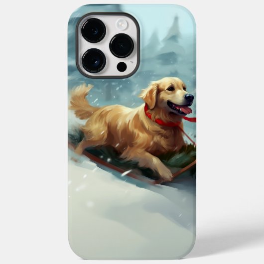 Golden Retriever Kerstsneeuw winter Case-Mate iPhone Case (Achterkant)