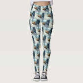 Golden Retriever Kerstsneeuw winter Leggings (Voorkant)