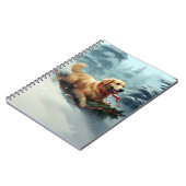 Golden Retriever Kerstsneeuw winter Notitieboek (Linkerzijde)