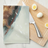 Golden Retriever Kerstsneeuw winter Theedoek (Quarter Fold)