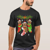 Golden Retriever kerstsokken Light Xmas S T-shirt (Voorkant)