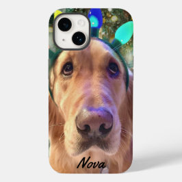 Golden Retriever kersttelefoontas iPhone 15 Case