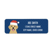 Golden Retriever-kersttijdlabels Etiket (Voorkant)